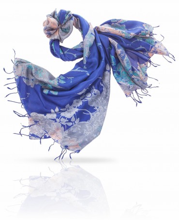 Палантин Женский S30-JEWEL.FLOWER/NAVY